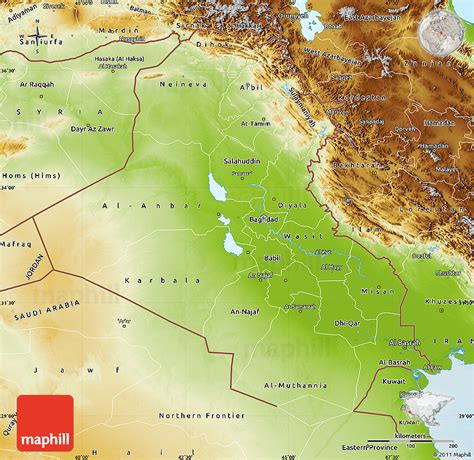 Physical Map Of Iraq 720 The Best Porn Website