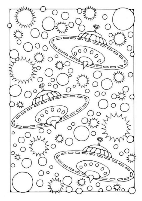 Aesthetic Coloring Pages Space