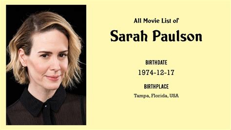 Sarah Paulson Movies List Sarah Paulson Filmography Of Sarah Paulson