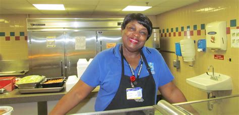 Dietary Aide Mary Porter serves up smiles daily in the La Rabida Cafe