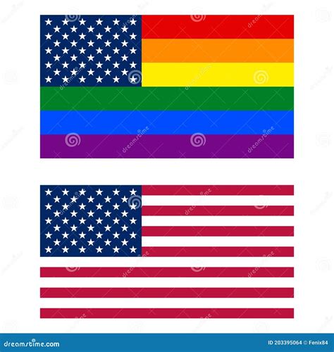 Amerikaanse Regenboogvlag Lgbt Symbool Voor Homo S En Lesbiennes Seksuele Minderheden