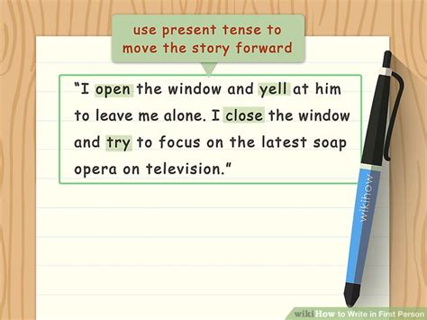 To write a great first person narrator, also make sure that the narrator's voice is consistent with what the reader knows or learns about the narrator similarly, when reading a new novel written in first person make notes on how the narrator expresses herself and why this is (or isn't) fitting for her. 4 Ways to Write in First Person - wikiHow