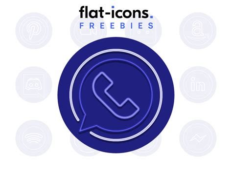 Neon Blue Whatsapp Icon Free Flat Icons