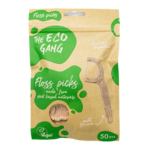 The Eco Gang Plant Based Dental Floss Sticks 50 Pieces 50 Stk From