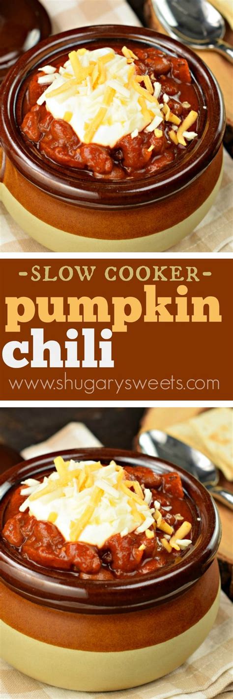 Hearty Pumpkin Chili Is A Delicious Vegetarian Dish Made In The Slow