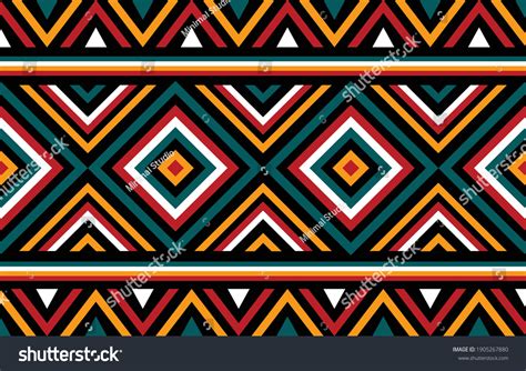 African Tribal Ethnic Pattern Traditional Design เวกเตอร์สต็อก ปลอด