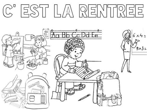 Coloriage La Rentr E Des Classes Maternelle