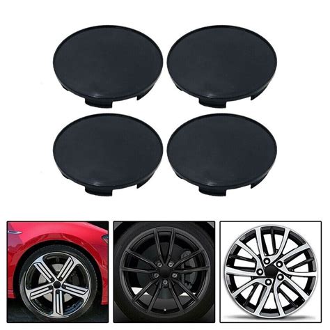 Pc Universal Car Wheel Centre Hub Cover Center Abs Rims Cap Black Mm Mm New Ebay