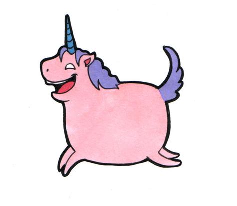 Fat Unicorn Cartoon