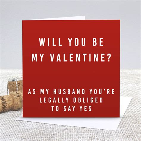 What to buy for my husband for valentine day. 'husband be my valentine' red valentine's day card by ...