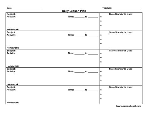 Common Core Standards Lesson Plan Template Have Fun Teaching
