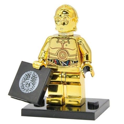 C3po Gold Chrome Star Wars Figure For Custom Minifigures Building