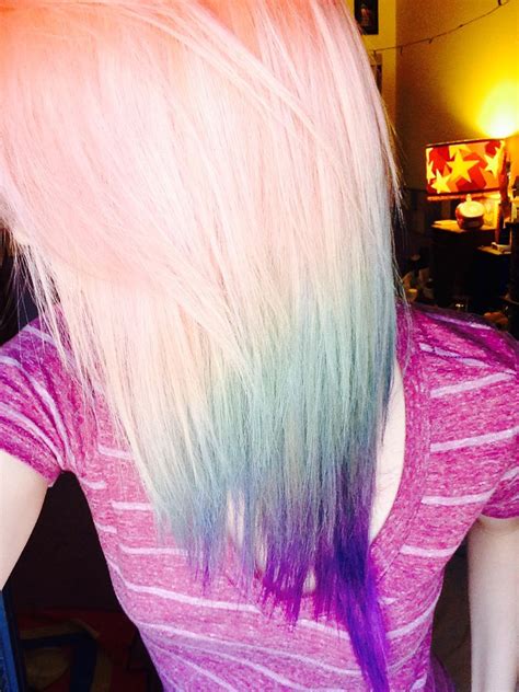 pastel rainbow hair pastel rainbow hair beauty rainbow hair