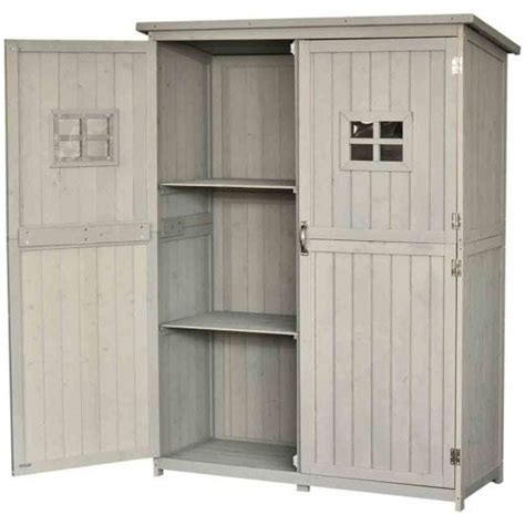Outsunny Garden Shed Outdoor Storage Unit Weatherproof Three Shelves W