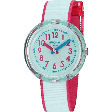 Each durable flik flak watch has a unique creativity to appeal to all children no matter what their favourite colours, hobbies, likes or tastes. Flik Flak FPNP046 5+ Time watch - Color Blast Turquoise