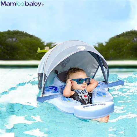 Mambobaby Original Baby Float Floater With Roof Swimming Ring Non