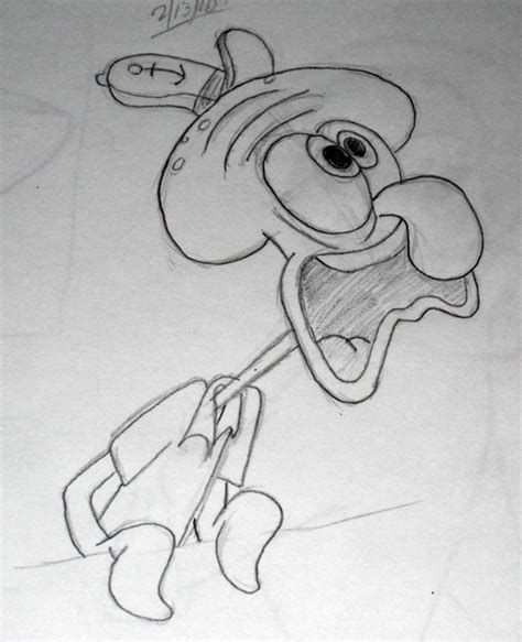 Squidward Sketch By Jessiestory On Deviantart