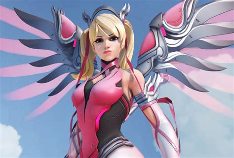 Overwatch Pink Mercy Skin Blizzard Lends Support To Breast Cancer