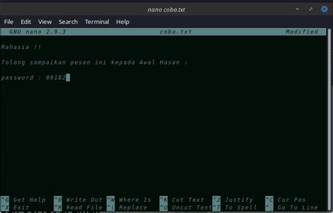 Untuk mengembalikan jendela tersebut dapat melalui menu. Cara Enkripsi & Dekripsi File di Terminal Linux