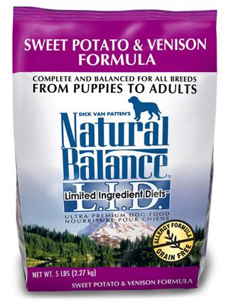 Dried sweet potatoes, venison, pea protein, potato protein, canola oil (preserved with mixed tocopherols), natural flavor, dicalcium great high quality food with healthy ingredients. Natural Balance Sweet Potato and Venison Limited ...
