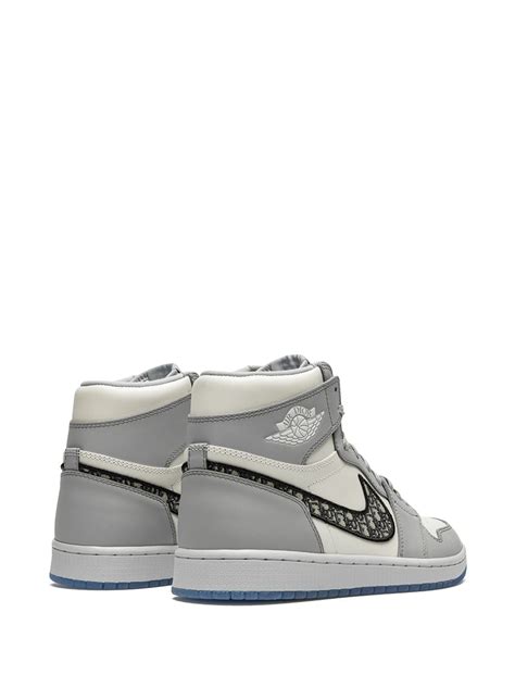Jordan X Dior Air 1 High Sneakers In White Modesens