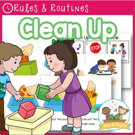 Clean Up Visual Routine Pre K Pages