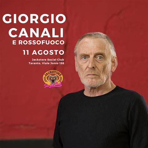 Giorgio Canali And Rossofuoco Live Jackstore Social Club Taranto Taranto Il Tacco Di Bacco