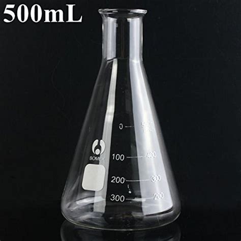 500ml Graduated Narrow Mouth Glass Erlenmeyer Flask Conical Flask 2940