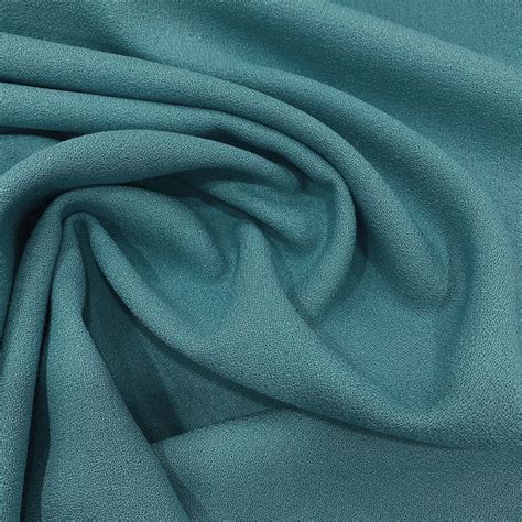 Ocean Blue Crepe 100 Wool Fabric — Tissus En Ligne
