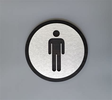 Male Bathroom Sign Mens Restroom Sign Mens Toilet Office