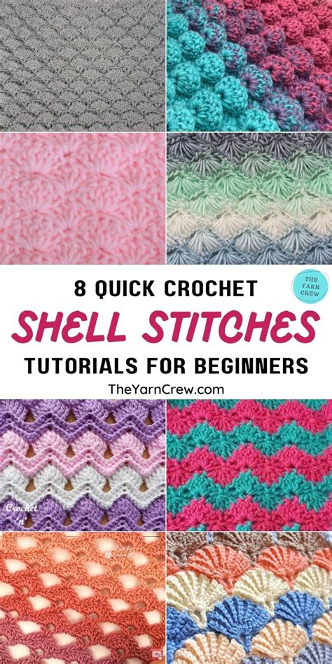 8 Quick Crochet Shell Stitch Tutorials For Beginners The Yarn Crew