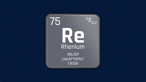 Rhenium Element Periodic Table Animation On Stock Footage Video 100
