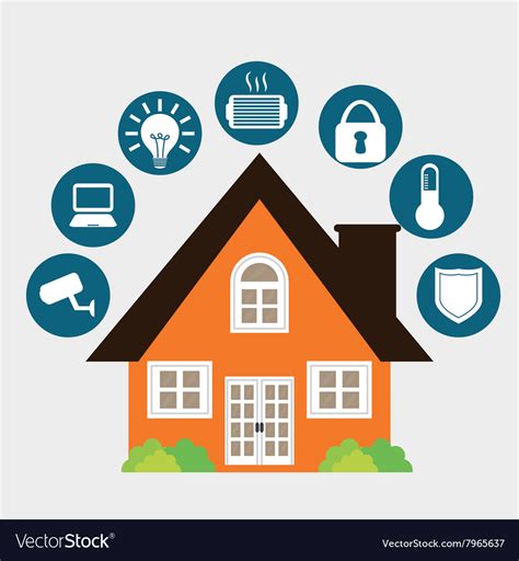 Smart House Icon Design Royalty Free Vector Image