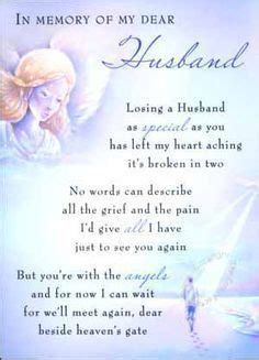 An Angel Poem With The Words In Memory Of My Dear Husband