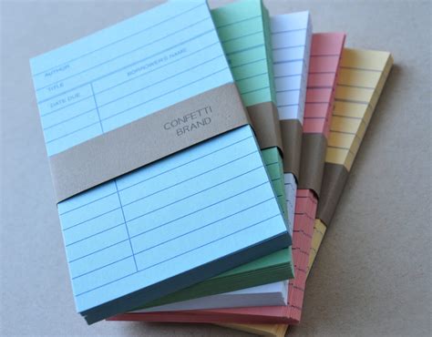 50 Blank Library Cards You Pick The Color By Supplyandco On Etsy