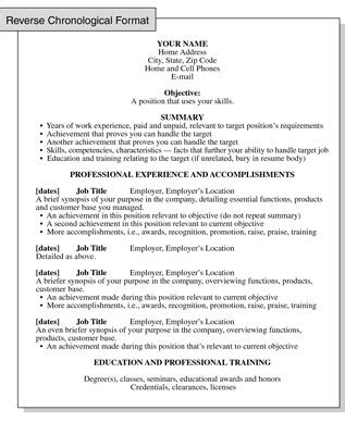 A good resume format will help you highlight your marketable traits and downplay your weaknesses. Reverse Chronological Resume Format: Focusing on Work ...