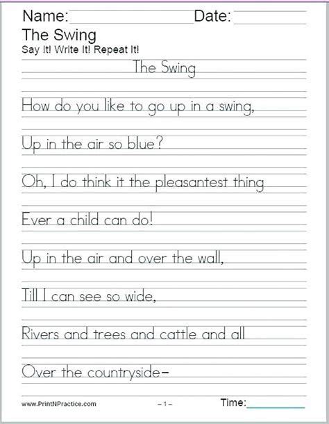 Free Cursive Writing Worksheets For Adults Printable Handwriting