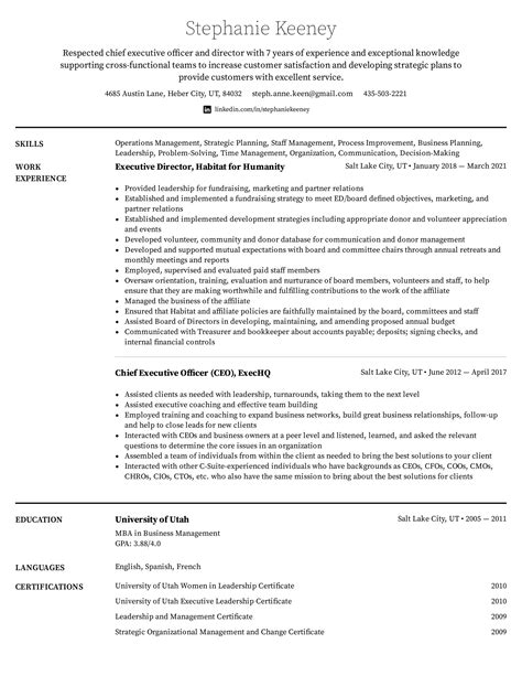 Executive Resume Example And Writing Tips For 2022