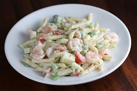 Scallions, chives, onions, shrimp and mayonnaise; Shrimp Cold Salad Recipe - BlogChef