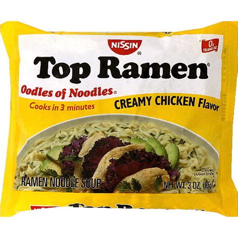Nissin Top Ramen Ramen Noodle Soup Creamy Chicken Flavor Shop Foodtown