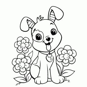 Leuk voor kids schattige eenhoorn. Kleurplaten: kleurplaten dieren: honden tekeningen puppy ...