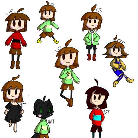 -Different Charas from different AUs- | Undertale Amino