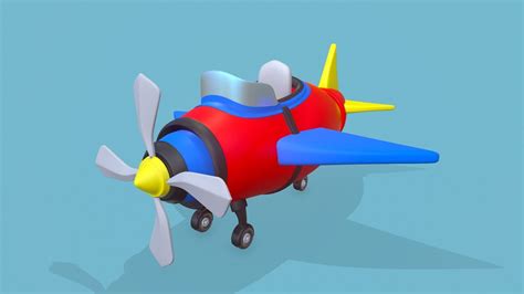 Cartoon Plane 3d Asset Cgtrader