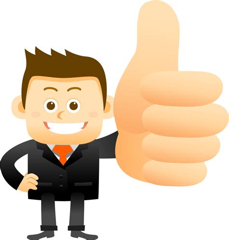 Clipart Happy Thumbs Up Thumbs Up Cartoon Png Transparent Png Full
