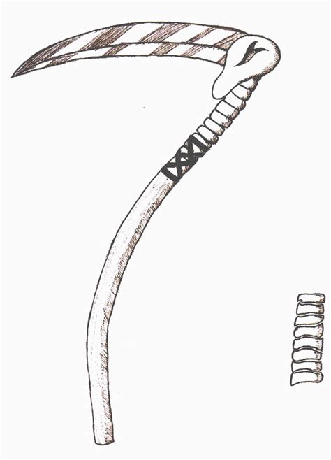 Cool Scythe Drawings Sketch Coloring Page
