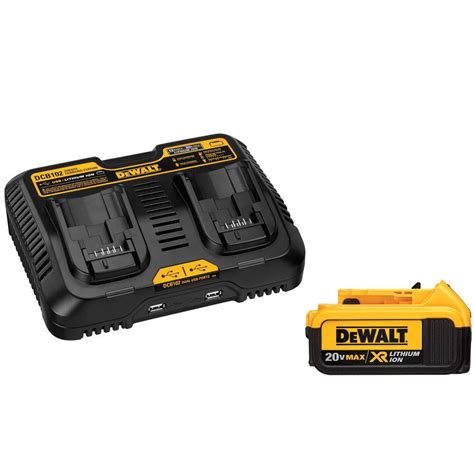 Dewalt 20 Volt Max Lithium Ion Battery Pack And Charger Dcb102bp The