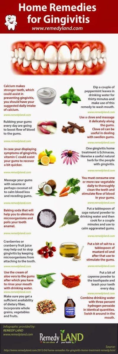 Natural Home Remedies For Gingivitis Infographic Gingivitis Cure