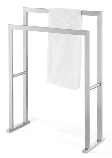 The towel can be unfolded and taken with the rack anywhere. Linea Free Standing Towel Stand | Free standing towel rack ...