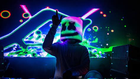 Dj Marshmello Hd Neon Wallpaper Hd Music 4k Wallpapers Images And