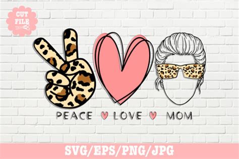 Peace Love Mom Svg Graphic By Truthkeep · Creative Fabrica